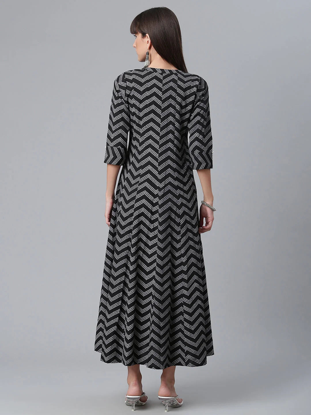 Black & White Printed Indian Kurta | Stylish Indian Kurtis Online