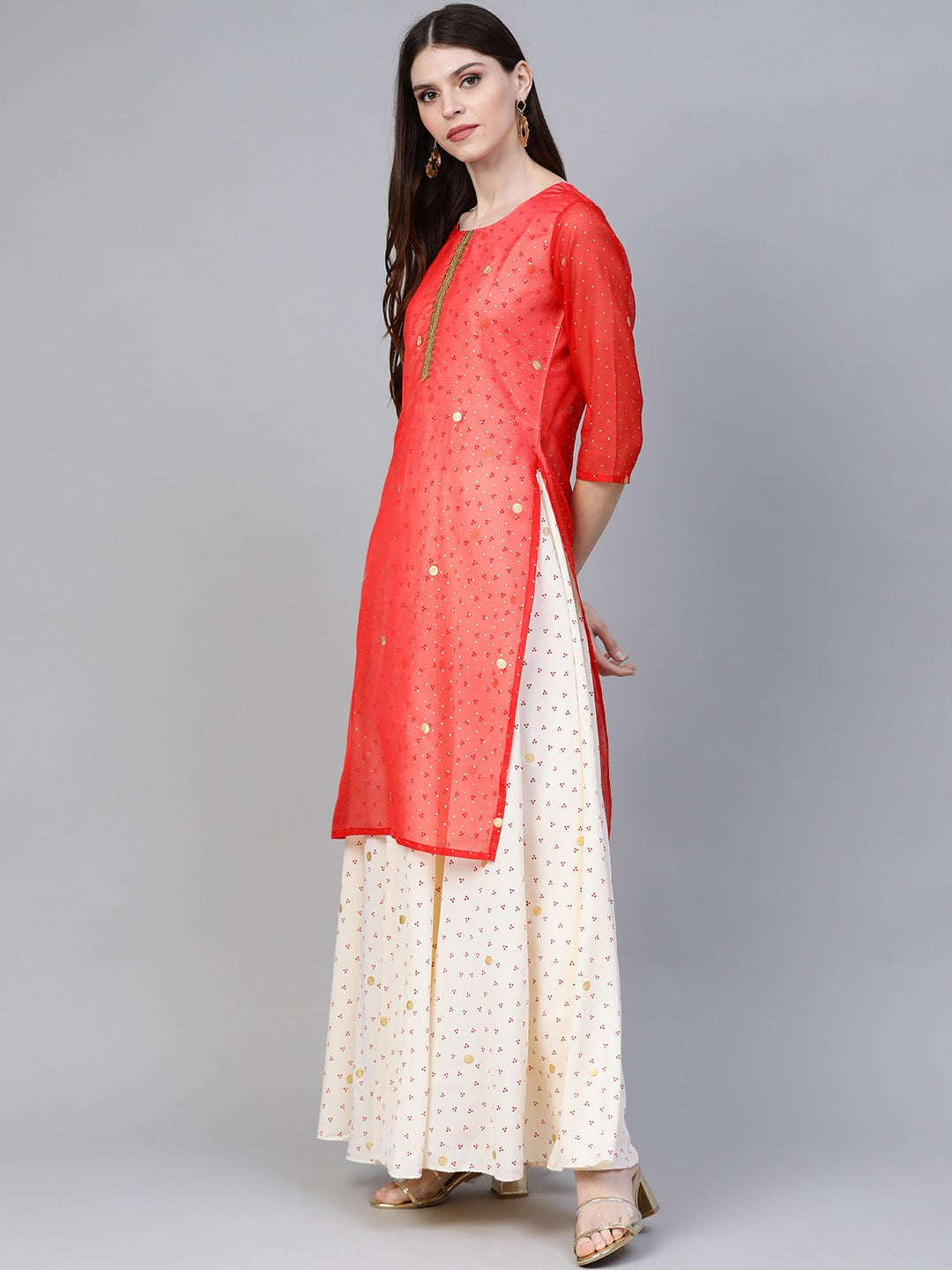 Bandhani Printed Maxi Dress | Shop Indian Dresses Online