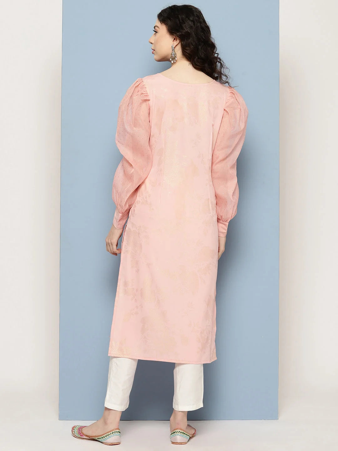 Pastel Floral Printed Indian Kurta - Women's Ethnic Wear Shop