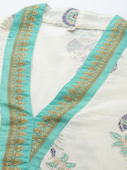 Floral Printed Regular Pure Cotton Kurta With Dhoti Pants-AHKUDO-COMBO-717