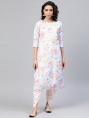 Poly Silk Digital Print Kurta With Dhoti Pant-AHKUDO-COMBO-311