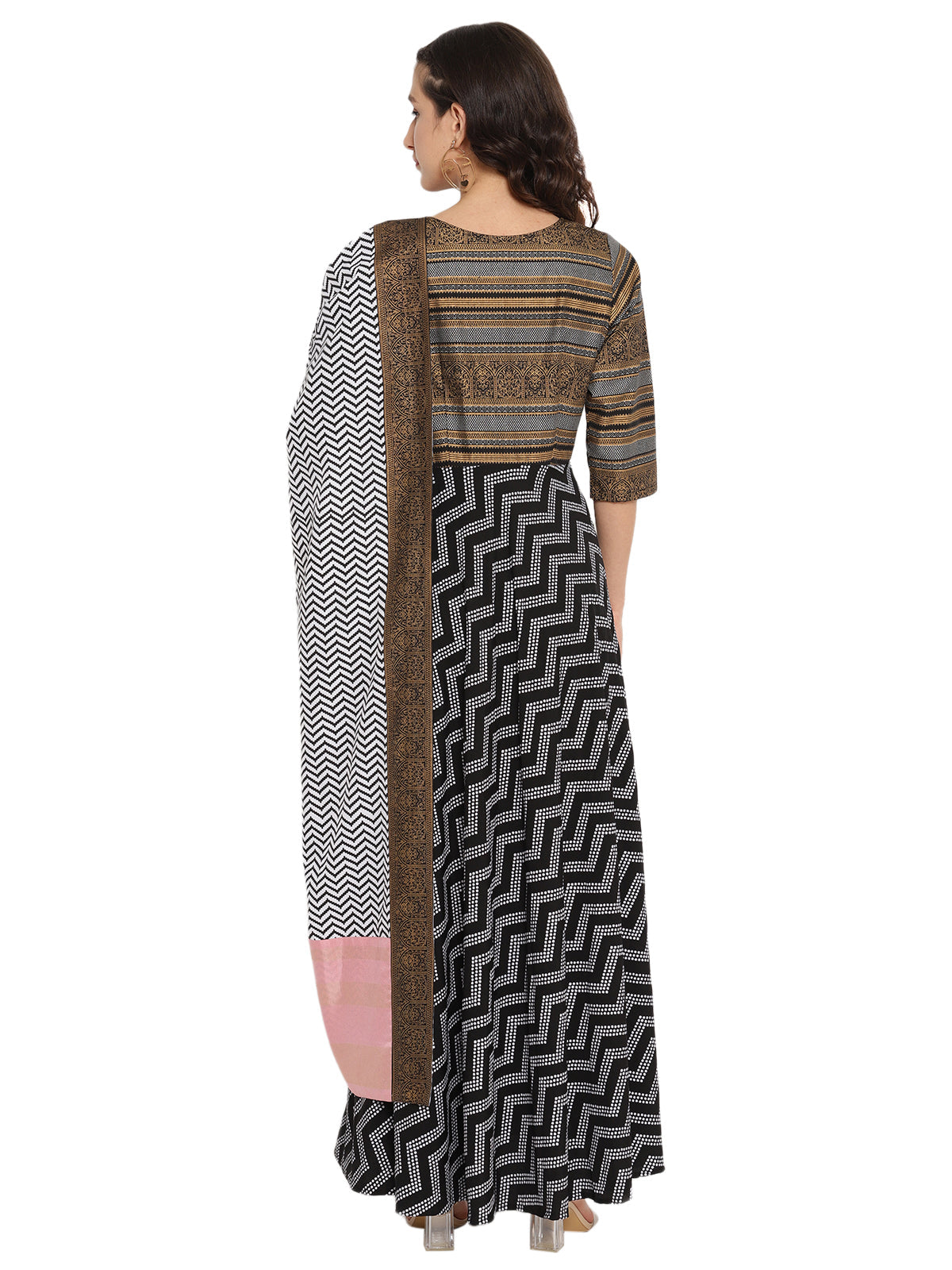 Elegant Printed Kurta Set with Dupatta | Women's Indian Kurta Sets