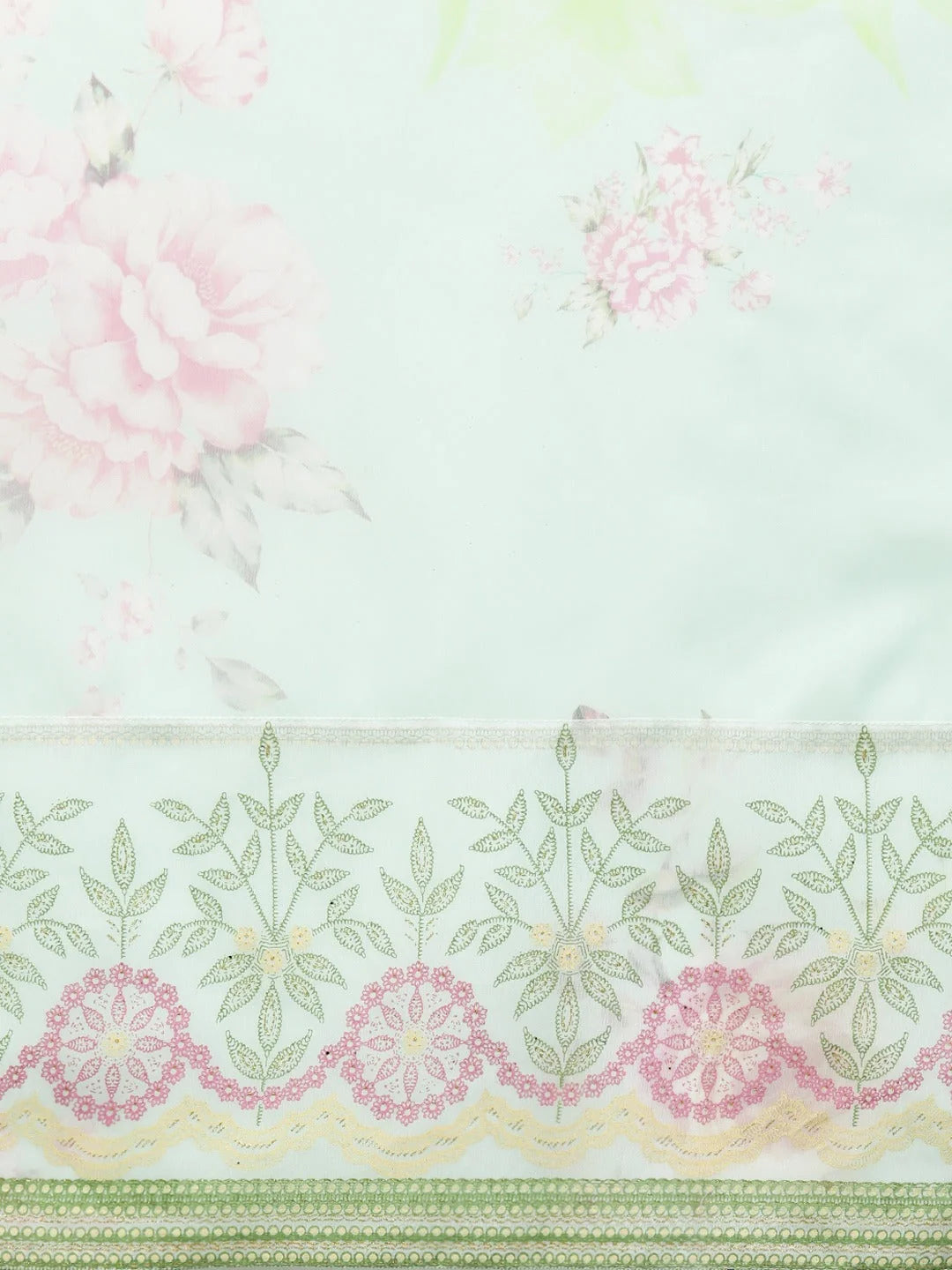 Lime & Blue Angrakha Anarkali Kurti Dress with Dupatta