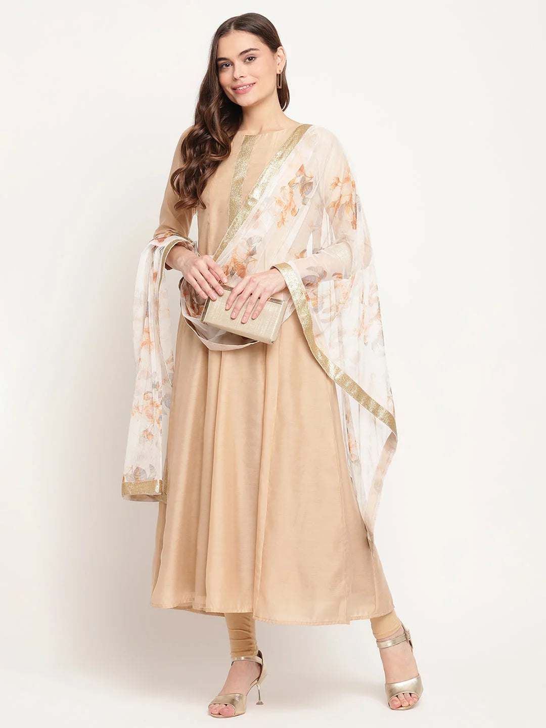 Anarkali Kurta with Dupatta: Printed Indian Kurtas for Ladies