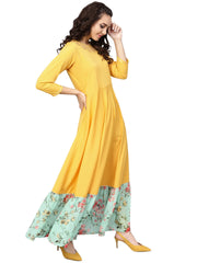 Mustard Yellow Straight Kurta Set with Dupatta-AHKUDU-Combo-136