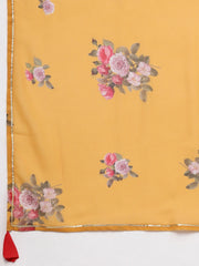 Red Solid Angrakha A-Line Dress with Dupatta-AHKUDU-Combo-194