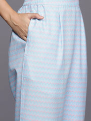 Floral Printed Beads & Stones Kurta With Trousers & Dupatta-AHKUDUPN-COMBO-884