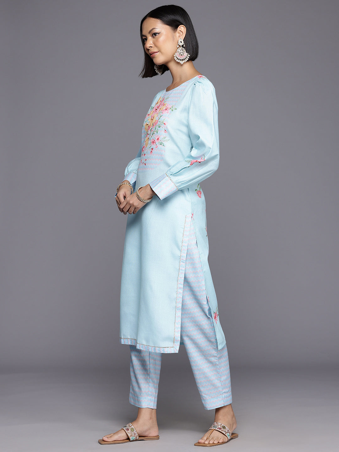 Floral Kurta Set with Dupatta | Indian Women's Kurta Sets