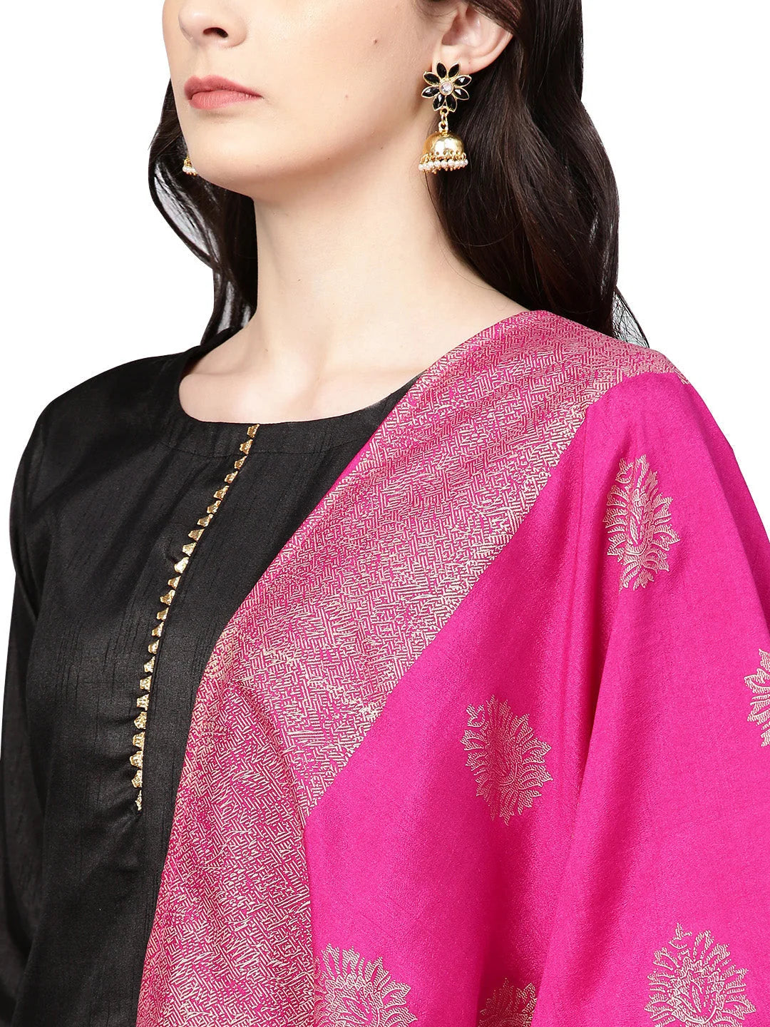 Black & Pink Kurta Set | Designer Indian Kurta Sets