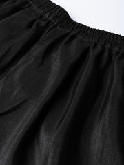Black Solid Kurta with Trousers & Dupatta-AHKUDUPN-Combo-204