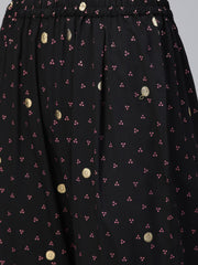 Black & Pink Bandhani Printed Kurta with Trousers & Dupatta-AHKUDUPN-Combo-272