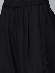 Black & White Polka Dots Chevron Printed Kurta with Trousers & Dupatta-AHKUDUPN-Combo-274