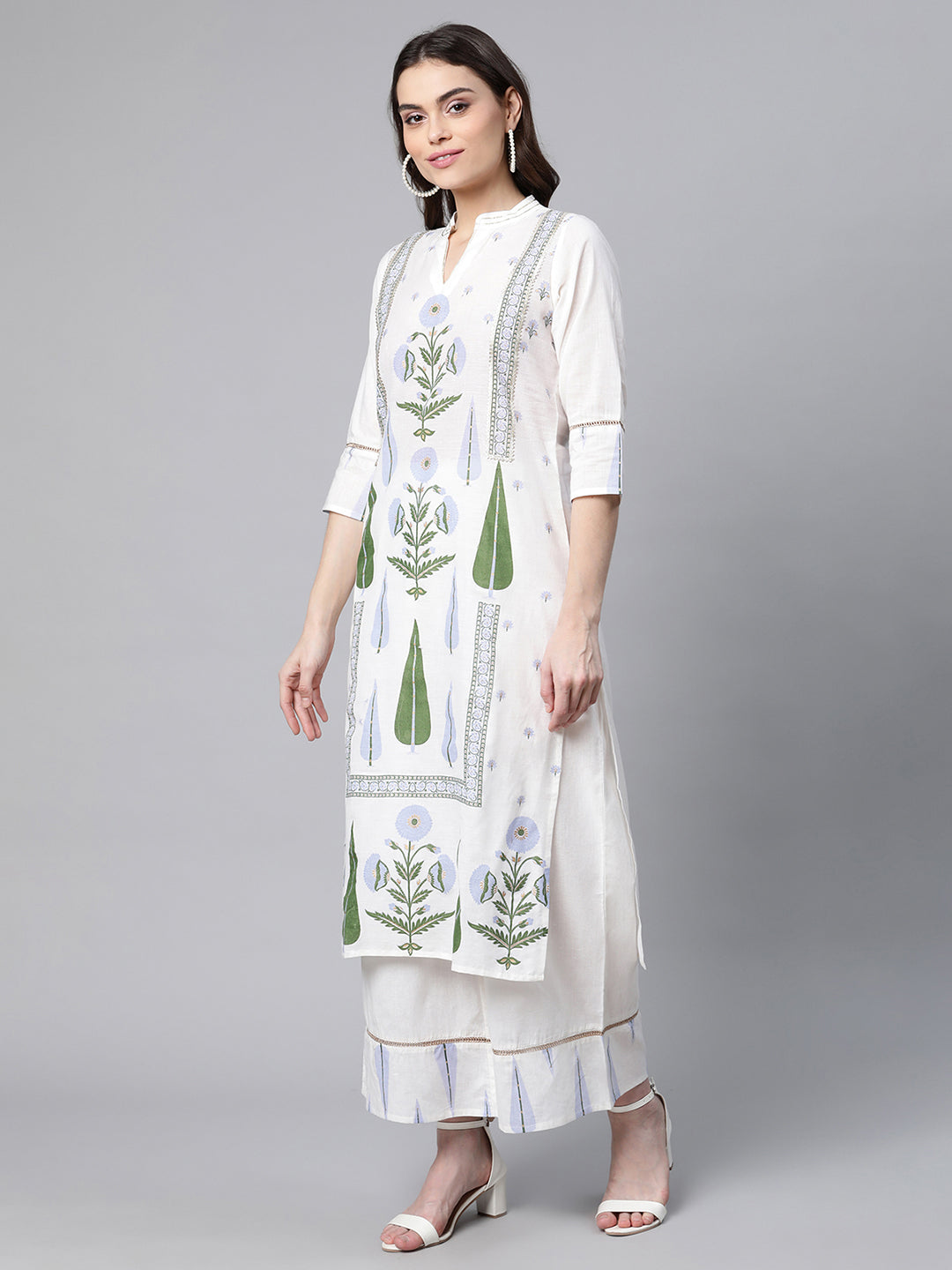 Yellow Cotton Kurta Palazzo Set | Stylish Women's Outfit