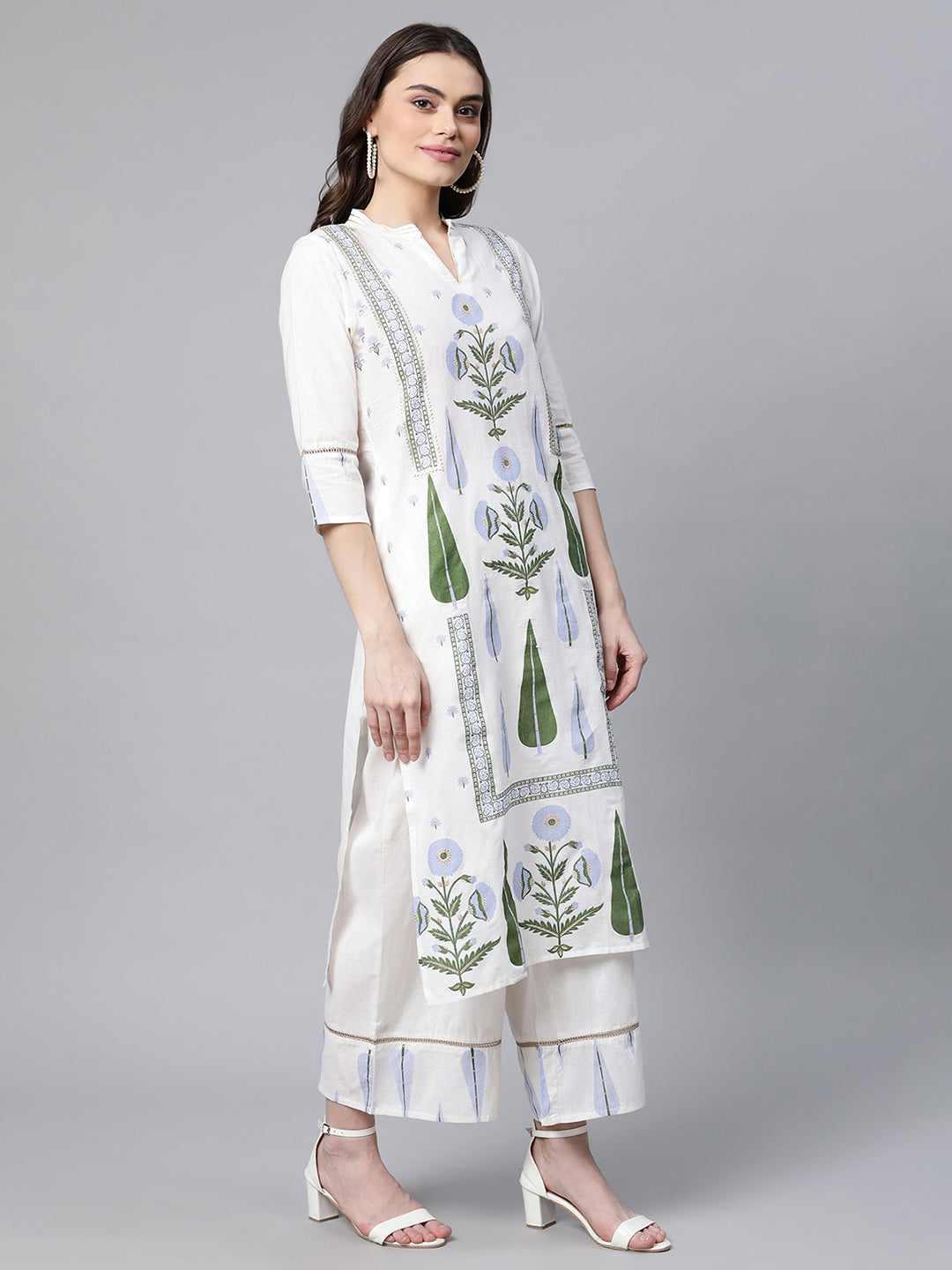 Yellow Cotton Kurta Palazzo Set | Stylish Women's Outfit