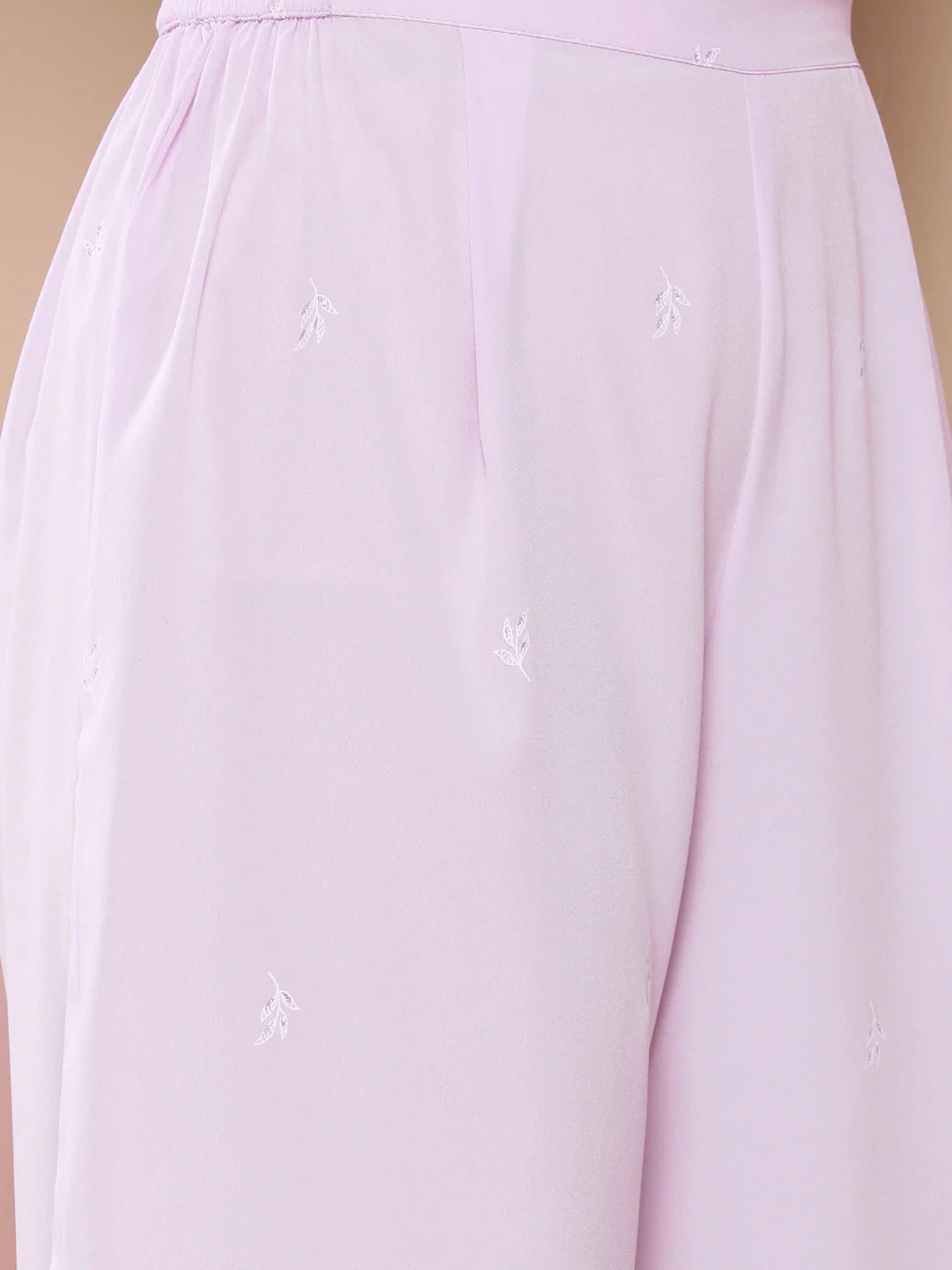 Lavender Printed Kurta Palazzo Set with Dupatta| Women's Style