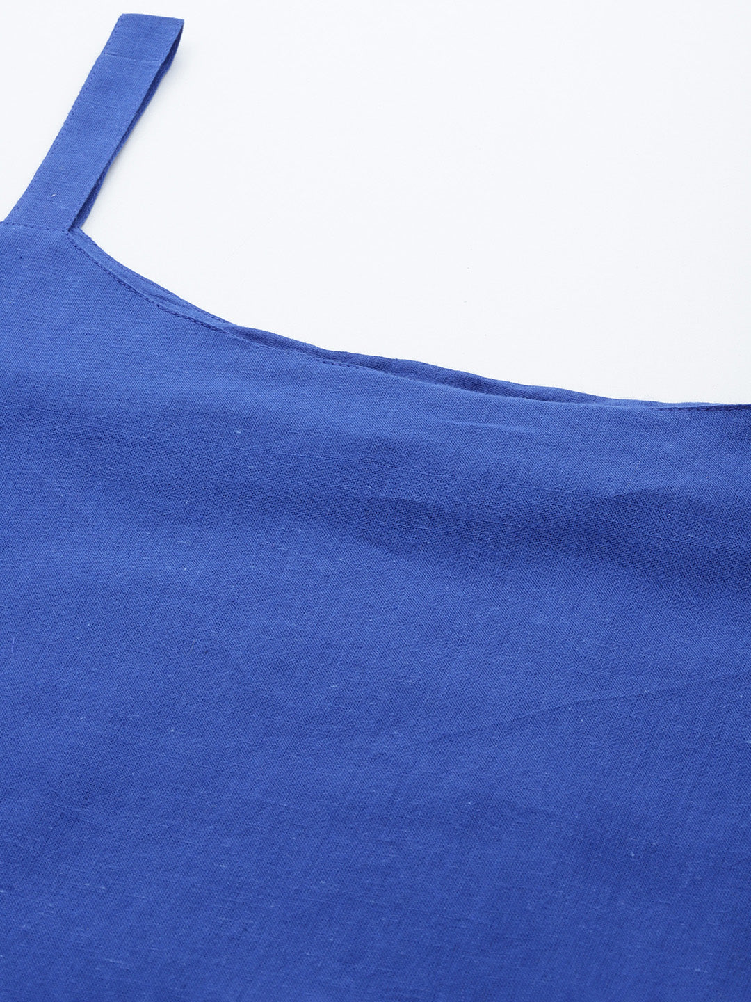 Blue Cotton Kurta and Palazzo Set with Printed Dupatta