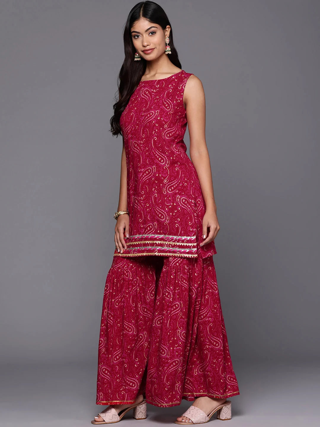 Paisley Printed Sharara Set for Women | Designer Sharara Suits