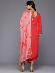 Floral Printed Gotta Patti Kurta With Palazzos & Dupatta-AHKUDUPZ-COMBO-879