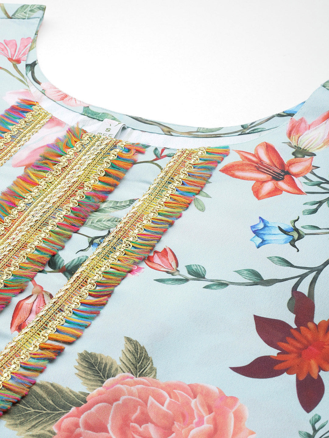 Floral Printed Kurta and Palazzo Set with Dupatta - Women's