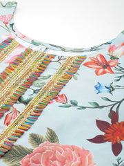 Women Floral Printed Regular Kurta with Palazzos & With Dupatta-AHKUDUPZ-COMBO-933