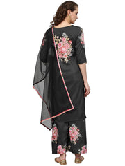 Black Printed Kurta Set for Women's-AHKUDUPZ-Combo-242