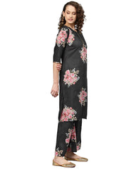 Black Printed Kurta Set for Women's-AHKUDUPZ-Combo-242