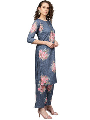Blue & Pink Printed Kurta with Palazzos & Dupatta-AHKUDUPZ-Combo-247