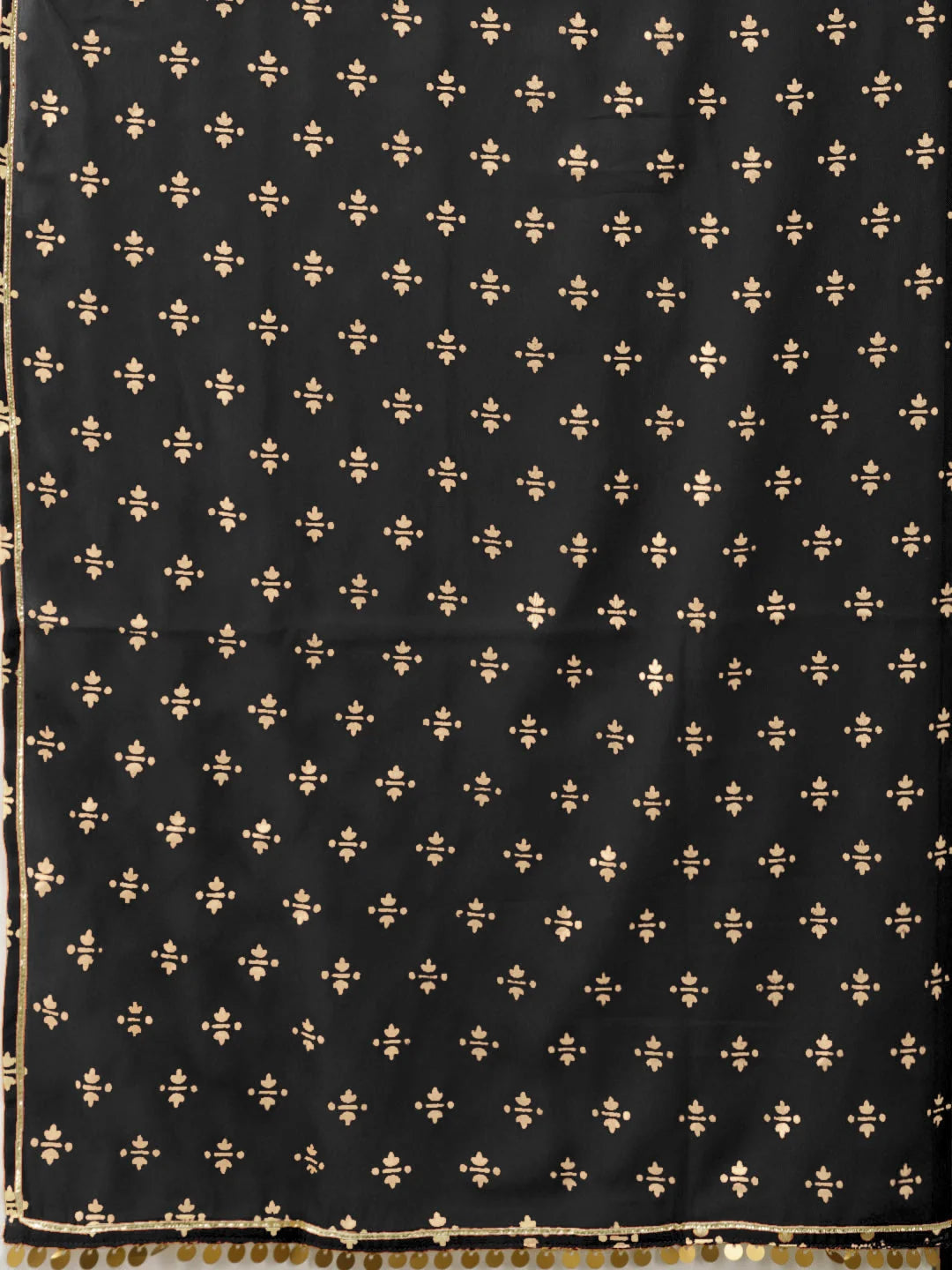 Ethnic Sharara Suits | Black Printed Kurta with Sharara & Dupatta