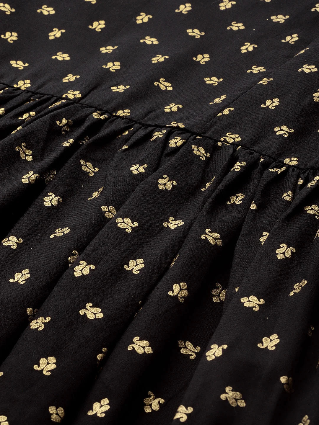Black & Gold Sharara Suits | Printed Kurta with Sharara & Dupatta