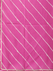 Blue & Pink Printed Kurta Set-AHKUDUSH-Combo-264