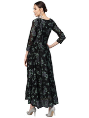 Women's Flared Georgette Kurta-AHKUGRPG-798