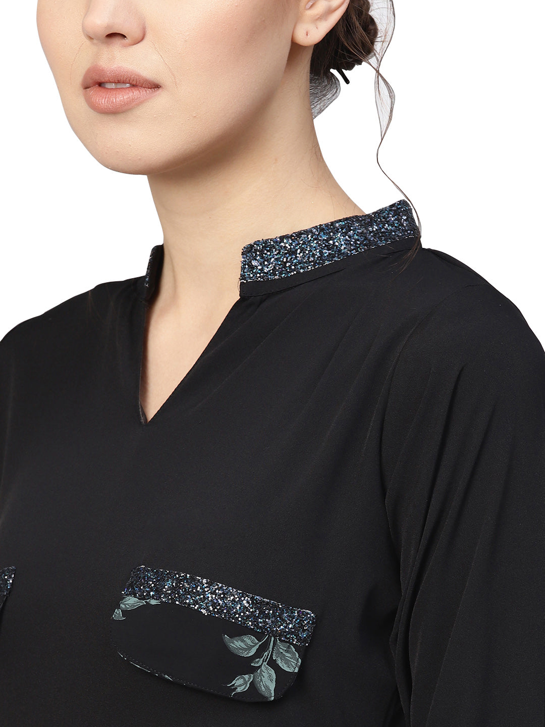 Black & Green Kurta with Harem Pants | Indian Kurta Sets