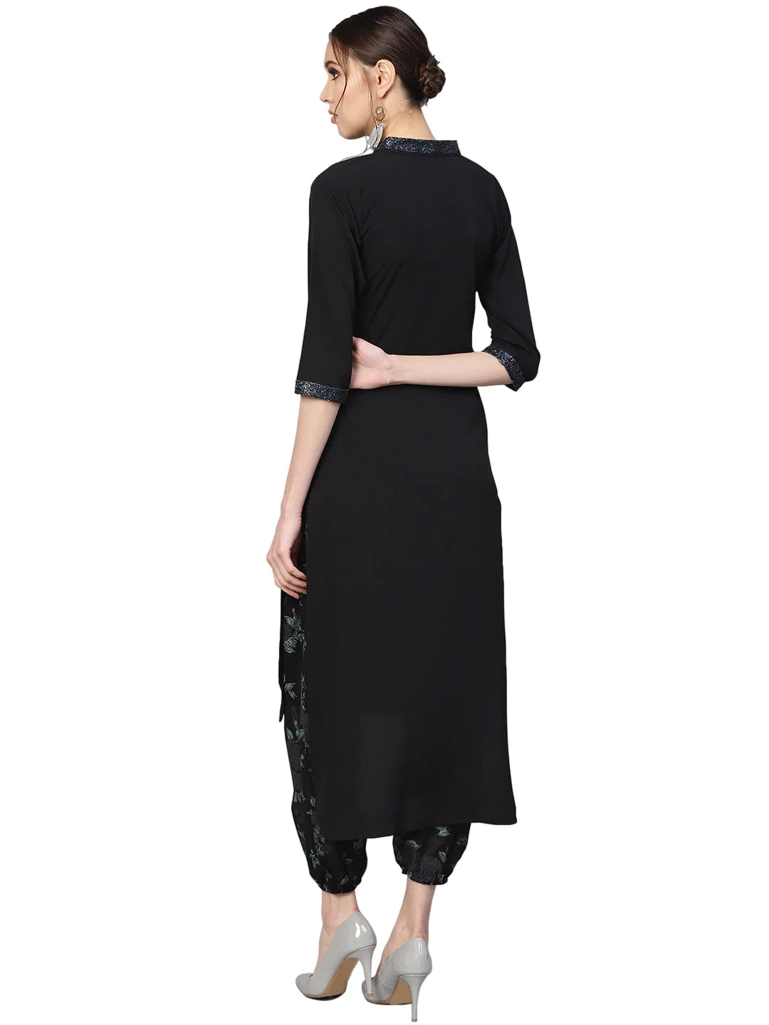Black & Green Kurta with Harem Pants | Indian Kurta Sets