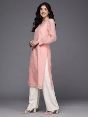 Women's Pink Fusion Kurta-AHKUORRP-1161