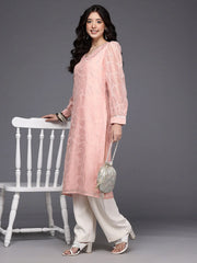 Women's Pink Fusion Kurta-AHKUORRP-1161