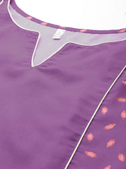 Women Floral Printed Panelled Gotta Patti Kurta with Trousers