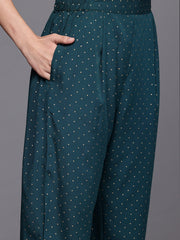 Womens Green Crepe Fusion Kurta Sets-AHKUPN-COMBO-1117