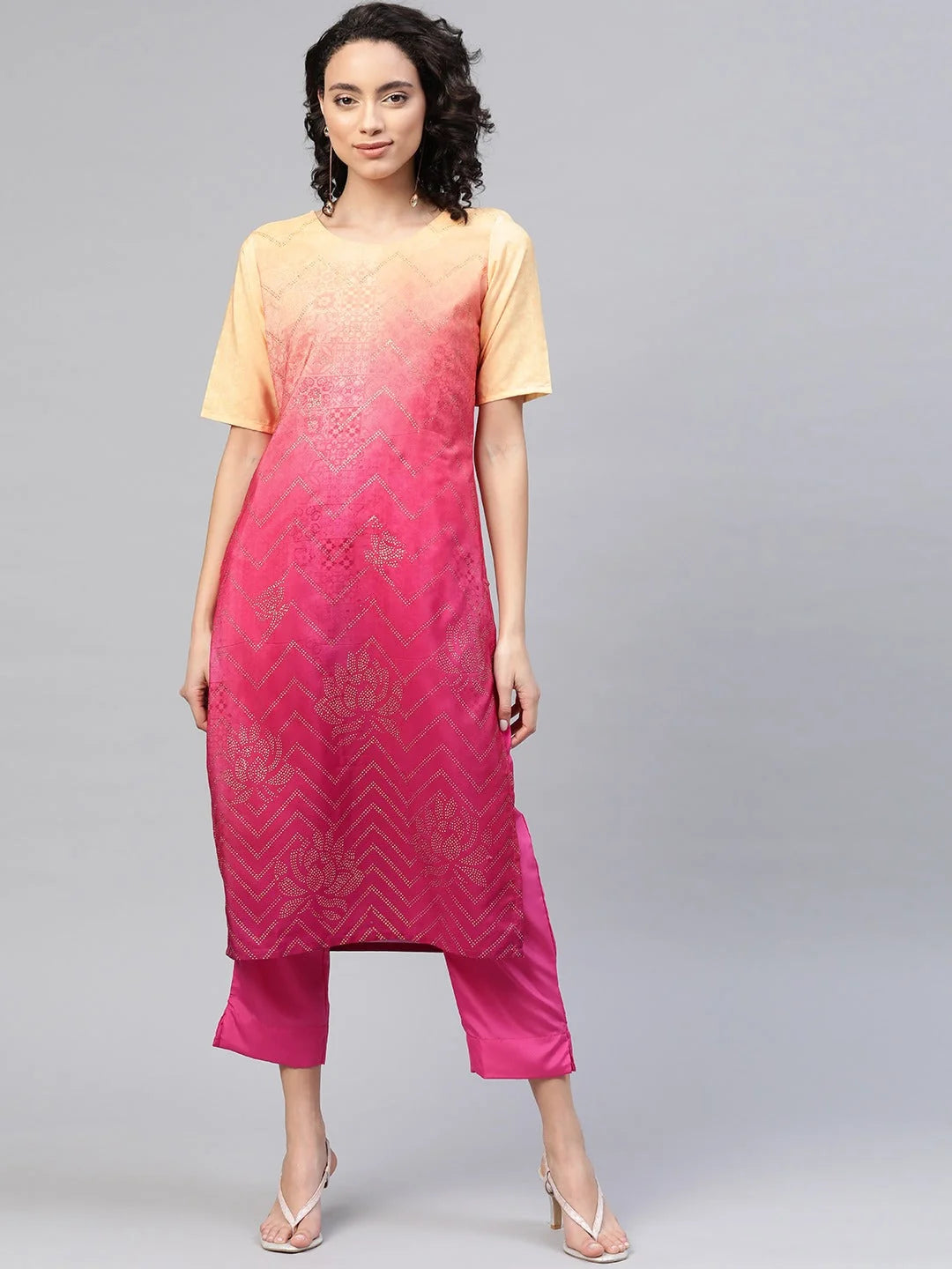 Pink Ombre Kurta Trouser Set | Designer Women's Kurta Sets