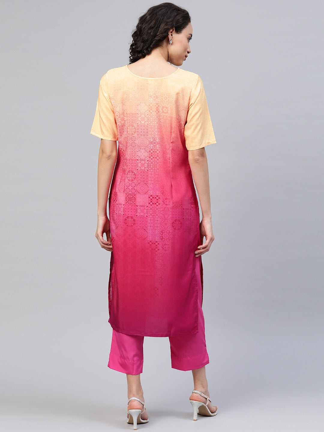 Pink Ombre Kurta Trouser Set | Designer Women's Kurta Sets