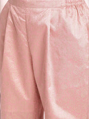 Navy Solid Velvet Angrakha Kurta With Gold Printed Pant-AHKUPN-COMBO-414