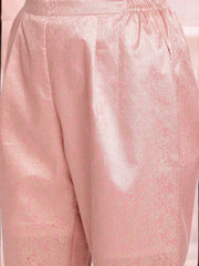 White Solid Velvet Angrakha Kurta With Gold Printed Pant-AHKUPN-COMBO-415