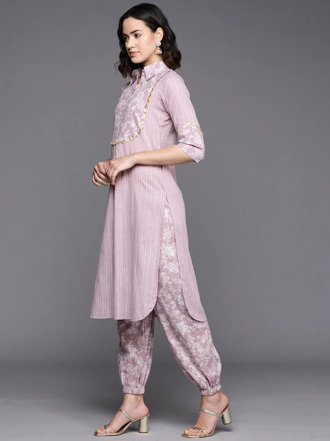 Floral Cotton Kurta Salwar Set | Indian Women's Kurta Sets