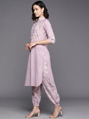 Floral Printed Regular Gotta Patti Pure Cotton Kurta With Salwar-AHKUPN-COMBO-678