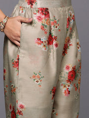 Women Floral Printed Regular Kurta with Trousers-AHKUPN-COMBO-793