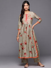 Women Floral Printed Regular Kurta with Trousers-AHKUPN-COMBO-793