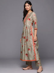 Women Floral Printed Regular Kurta with Trousers-AHKUPN-COMBO-793