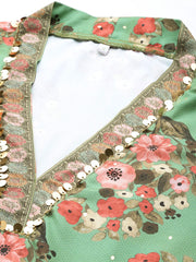 Women Floral Printed Regular Kurta with Trousers-AHKUPN-COMBO-848