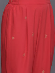 Ethnic Motifs Regular Sequinned Kurti with Trousers-AHKUPN-COMBO-875