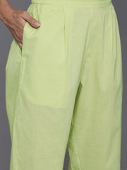 Women Floral Printed Regular Gotta Patti Pure Cotton Kurta with Trousers-AHKUPN-COMBO-918