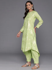 Women Floral Printed Regular Gotta Patti Pure Cotton Kurta with Trousers-AHKUPN-COMBO-918